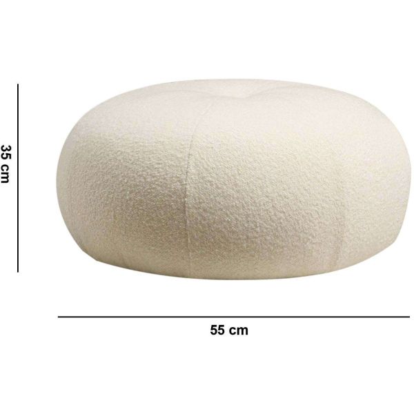 Pouf rond intérieur bouclette Tina - ASI-0550