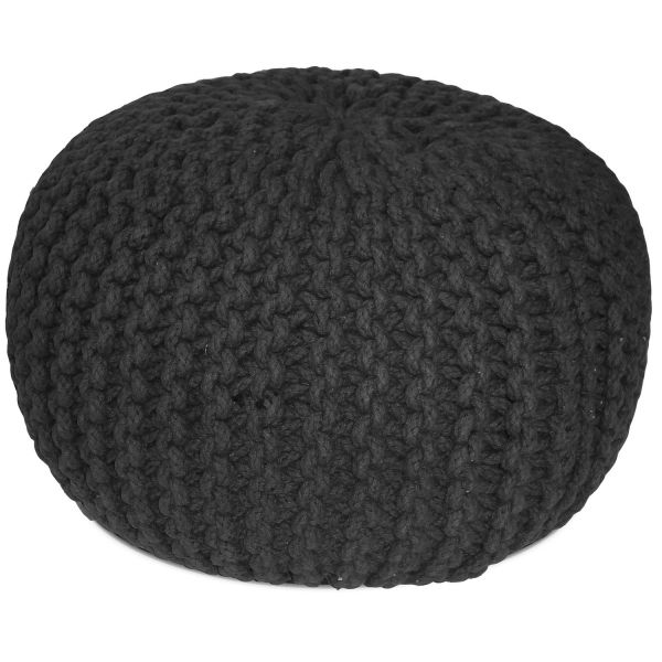 Pouf rond en laine Tricot - 