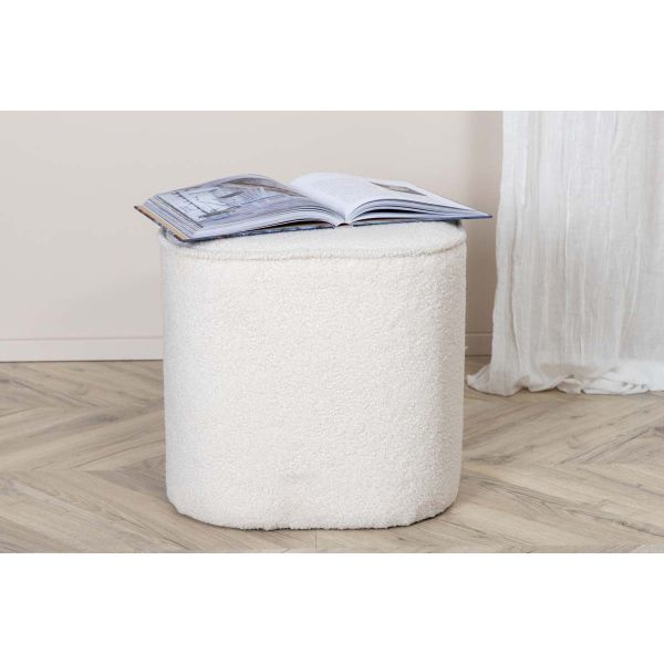 Pouf rond en polyester teddy Piff - Venture Home