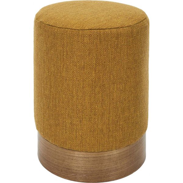 Pouf rond en tissu Alban