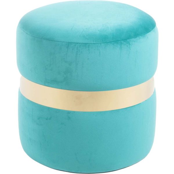 Pouf rond en velours Milo - 