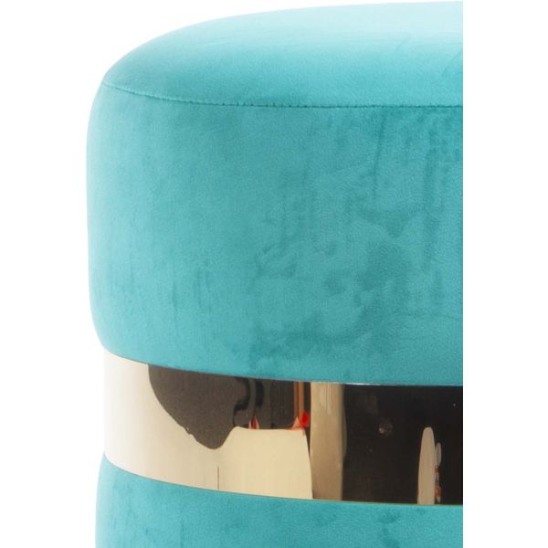 Pouf rond en velours Milo - COT-0779