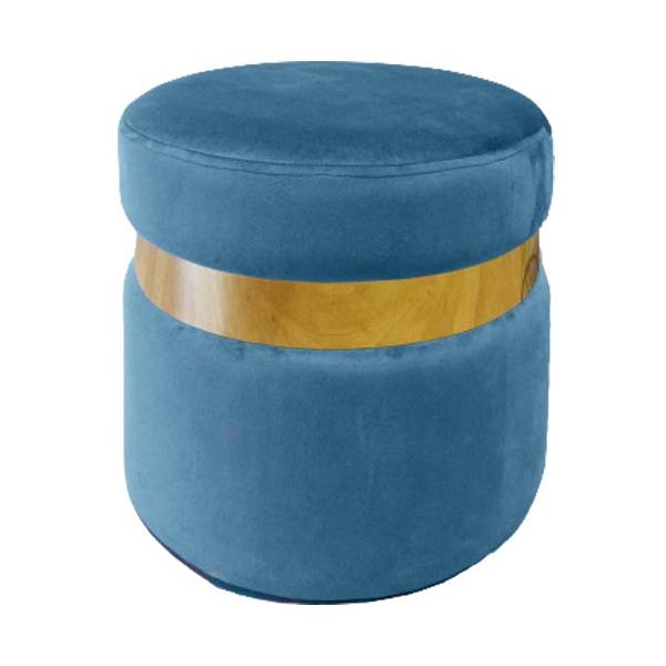 Pouf rond en velours Milo