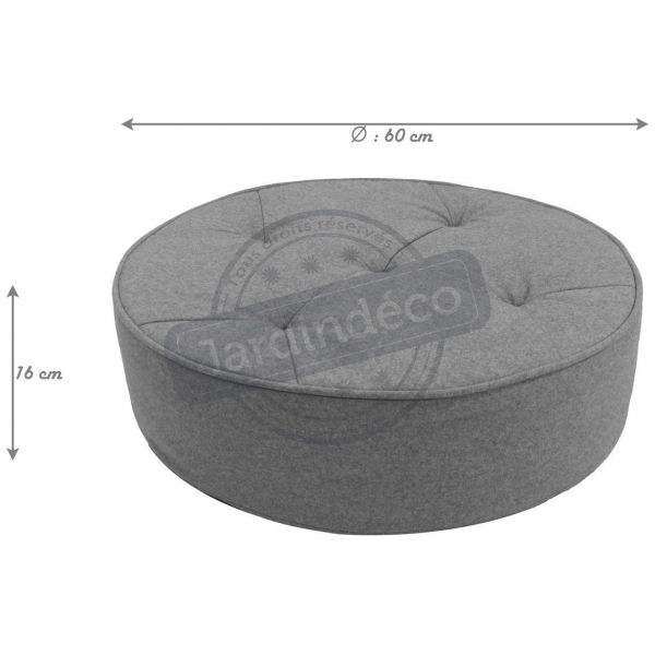 Pouf de sol en toile effet feutrine 5 points - COT-0551