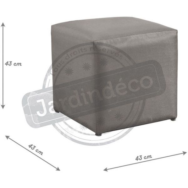 Pouf tabouret extérieur Cub 43 cm - PRL-0825