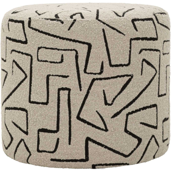 Pouf en tissu Nairobi 44 x 40 cm
