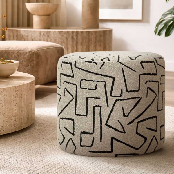 Pouf en tissu Nairobi 44 x 40 cm - MAURO FERRETTI