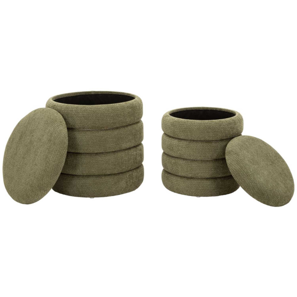 Pouf en tissu 2 en 1 Nordic (Set de 2) - 119