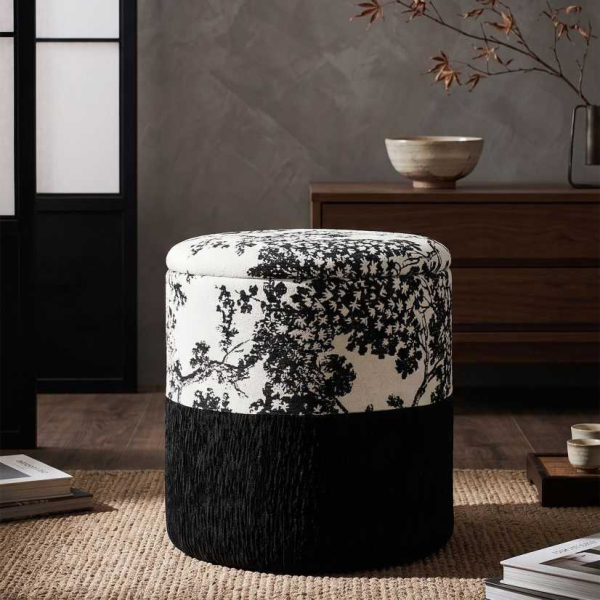 Pouf en tissu 2 en 1 Oriental 40 x 42 cm - MAURO FERRETTI