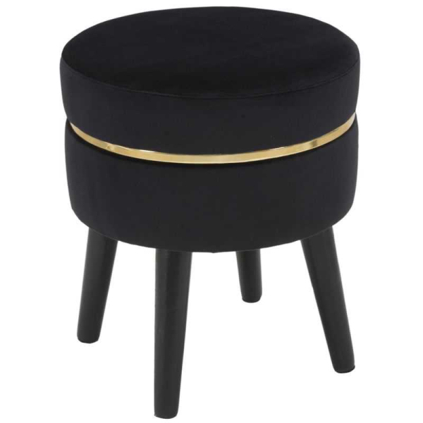 Pouf en tissu Paris 35 x 40.5 cm