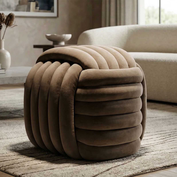 Pouf en tissu Softy 45 x 45 x 45 cm - MAURO FERRETTI