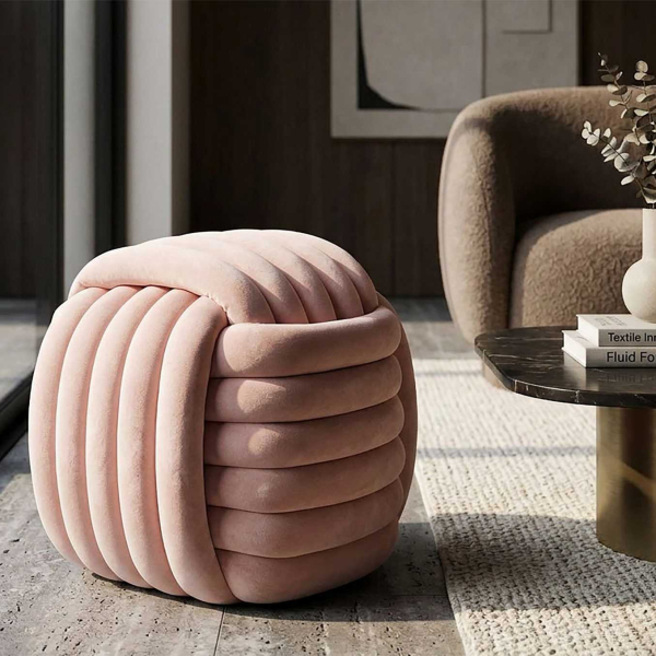 Pouf en tissu Softy 45 x 45 x 45 cm - MAURO FERRETTI