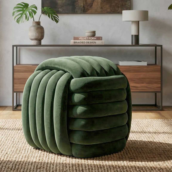 Pouf en tissu Softy 45 x 45 x 45 cm - MAURO FERRETTI