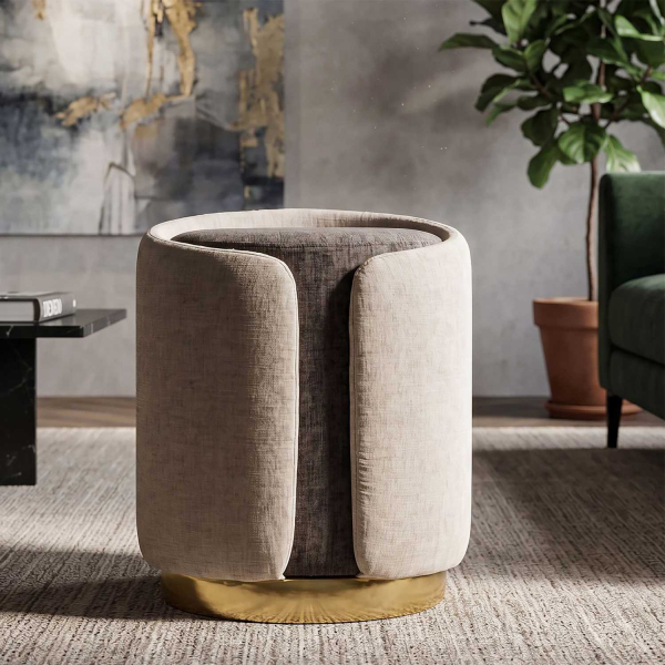 Pouf en tissu Two-Tone 40 x 50 cm - MAURO FERRETTI