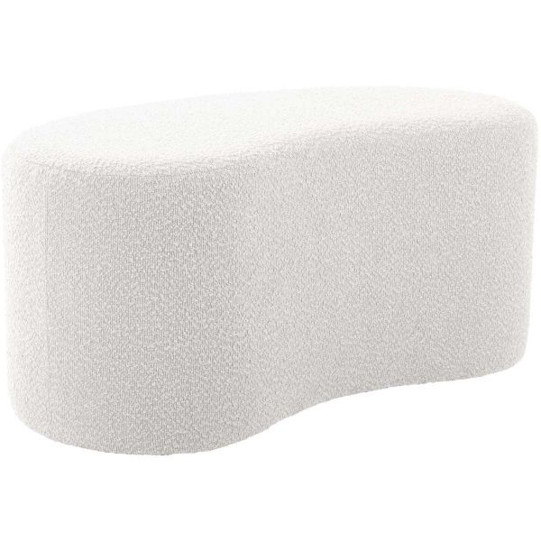 Pouf en tissu bouclette Ada Wave