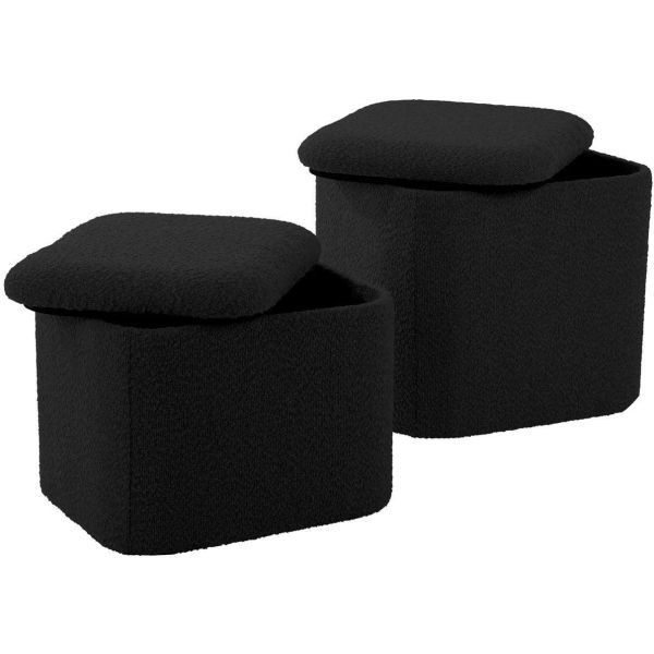 Pouf en tissu bouclette Ada - PRE-1583