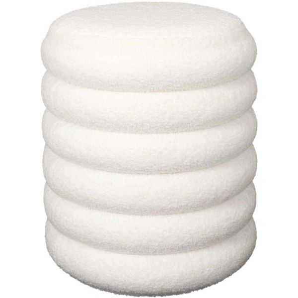 Pouf 2 en 1 en tissu bouclette Freya