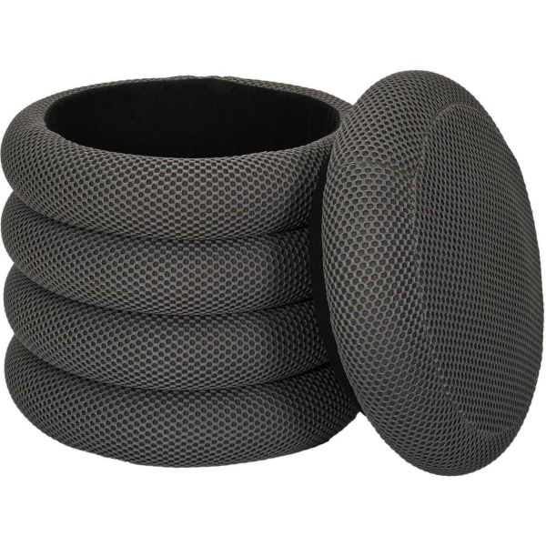 Pouf 2 en 1 en tissu coloré Atome