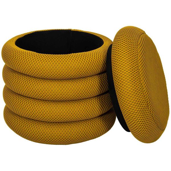Pouf 2 en 1 en tissu coloré Atome