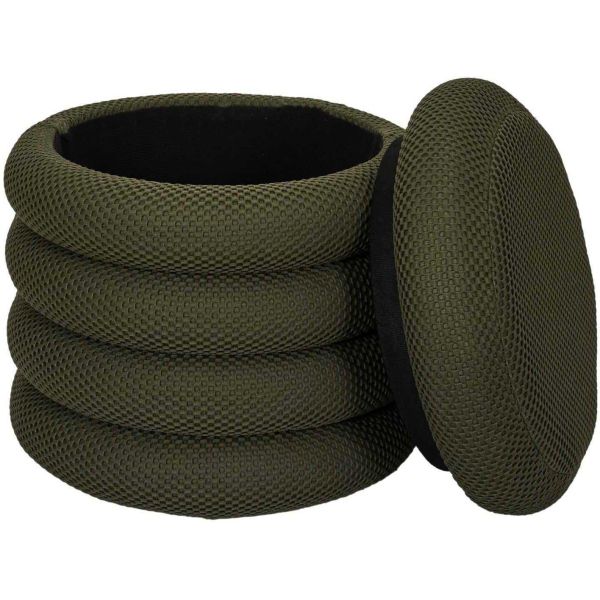 Pouf 2 en 1 en tissu coloré Atome