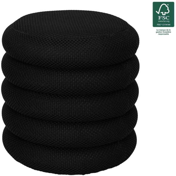 Pouf 2 en 1 en tissu coloré Atome - CMP-5201