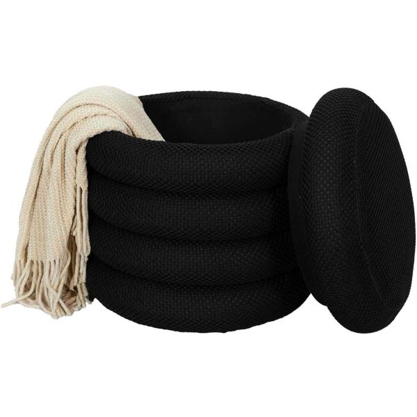 Pouf 2 en 1 en tissu coloré Atome - 52,90