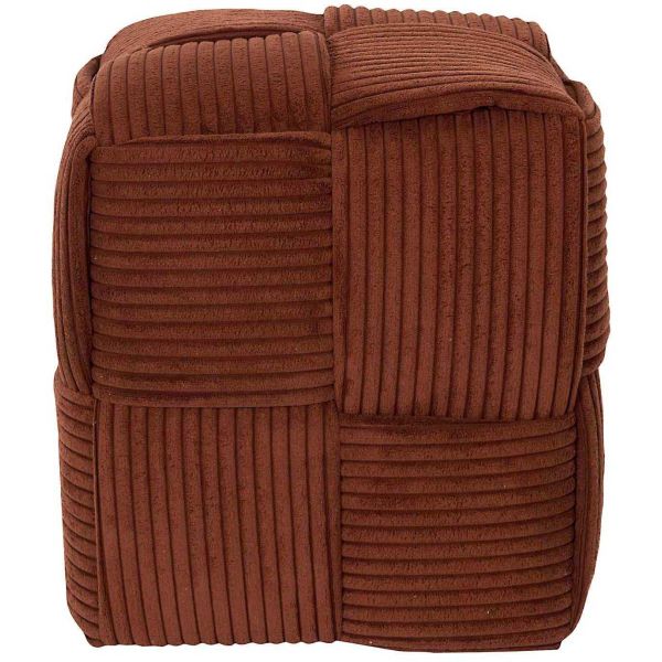 Pouf en tissu côtelé tressé Scott - CMP-5225