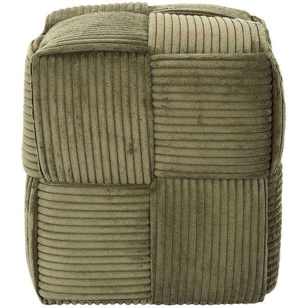 Pouf en tissu côtelé tressé Scott - CMP-5227