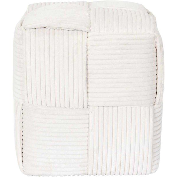 Pouf en tissu côtelé tressé Scott - CMP-5224