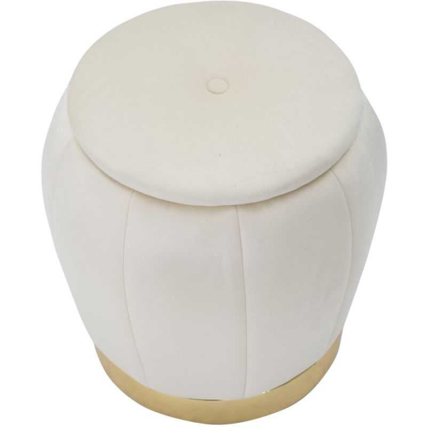Pouf en tissu et métal 2 en 1 Paris 43 x 43 cm - 79,90