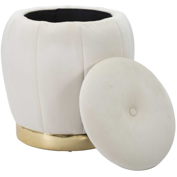 Pouf en tissu et métal 2 en 1 Paris 43 x 43 cm - 5