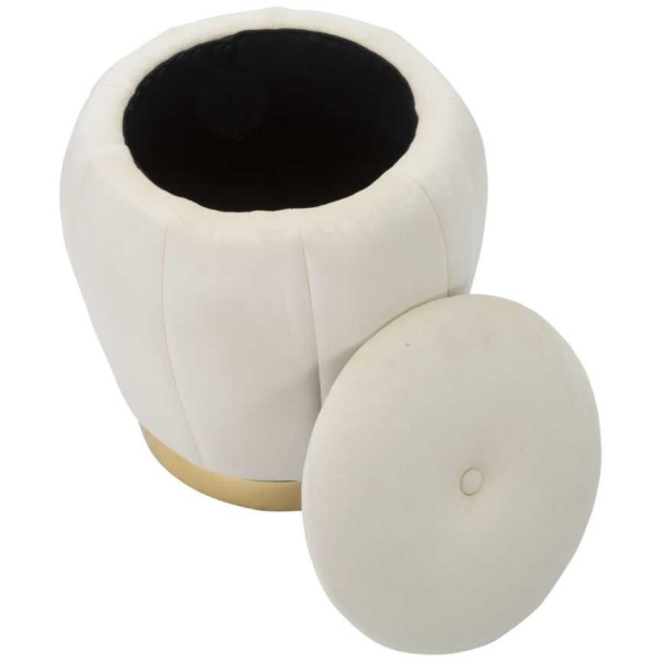 Pouf en tissu et métal 2 en 1 Paris 43 x 43 cm - 6