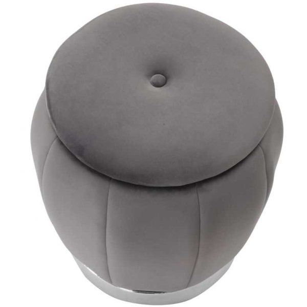 Pouf en tissu et métal 2 en 1 Paris 43 x 43 cm - 79,90