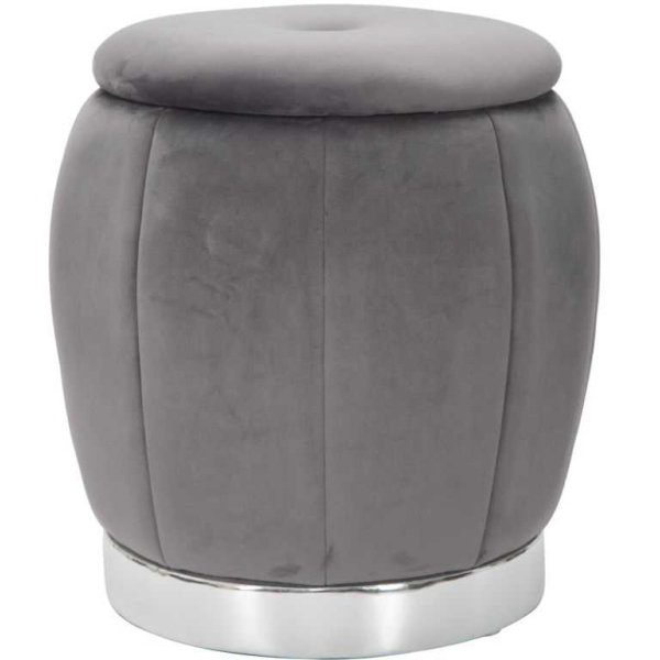 Pouf en tissu et métal 2 en 1 Paris 43 x 43 cm