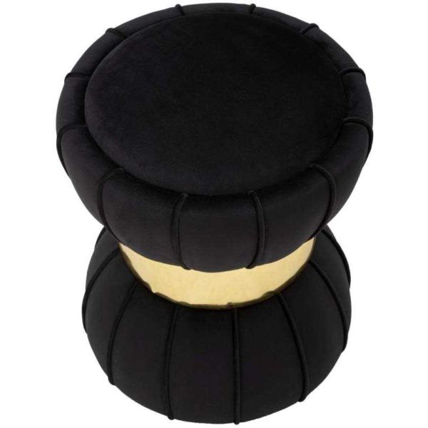 Pouf en tissu avec surpiqures Flower 40 x 44 cm - 83,90