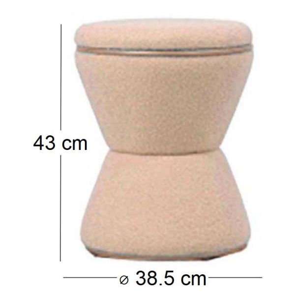 Pouf en tissu teddy Gustar - PRE-1675