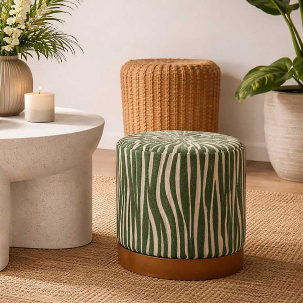 Pouf en tisu Savana 40 x 40 cm - MAURO FERRETTI