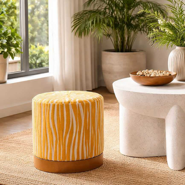 Pouf en tisu Savana 40 x 40 cm - MAURO FERRETTI