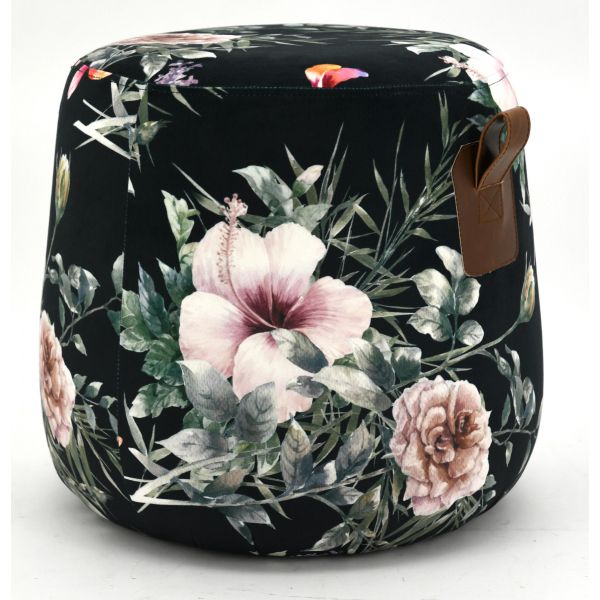 Pouf en velours - AUB-4044