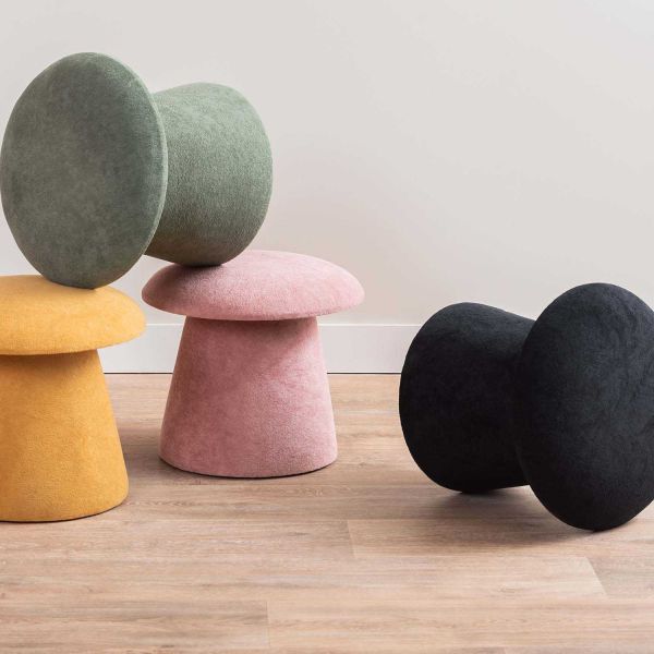 Pouf en velours Mushroom - LEITMOTIV