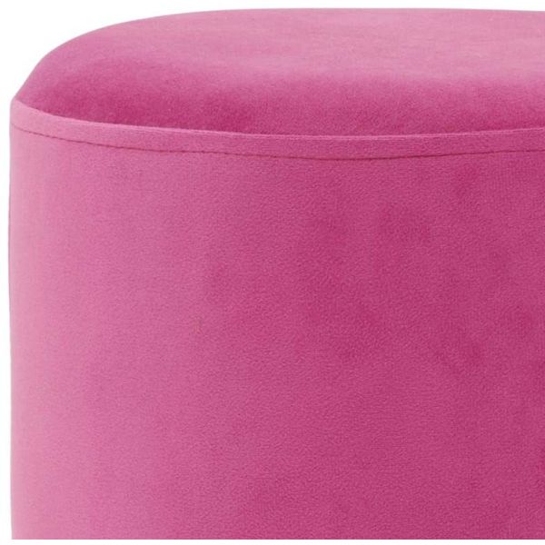 Pouf en velours et métal doré - 29,90
