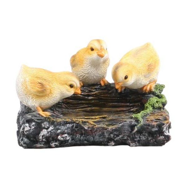 Poussins sur branche en résine 22.5 x 15 x 11 cm