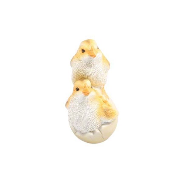 Poussins dans coquille en résine 10.5 x 7.5 x 13.5 cm