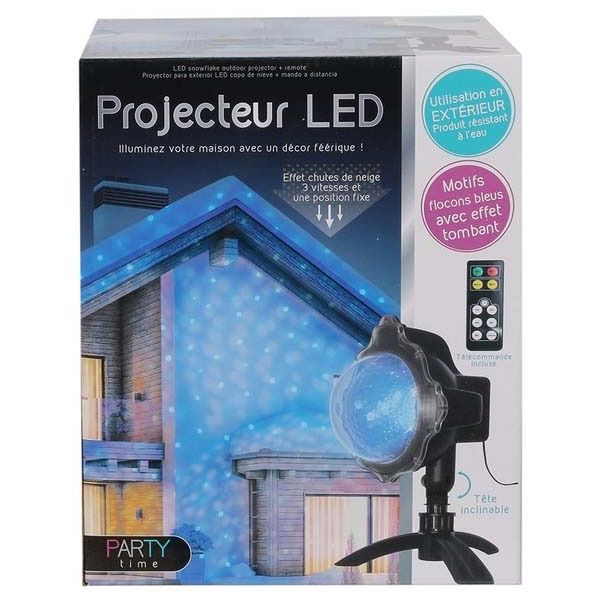 Projecteur extérieur LED avec télécommande effet neige