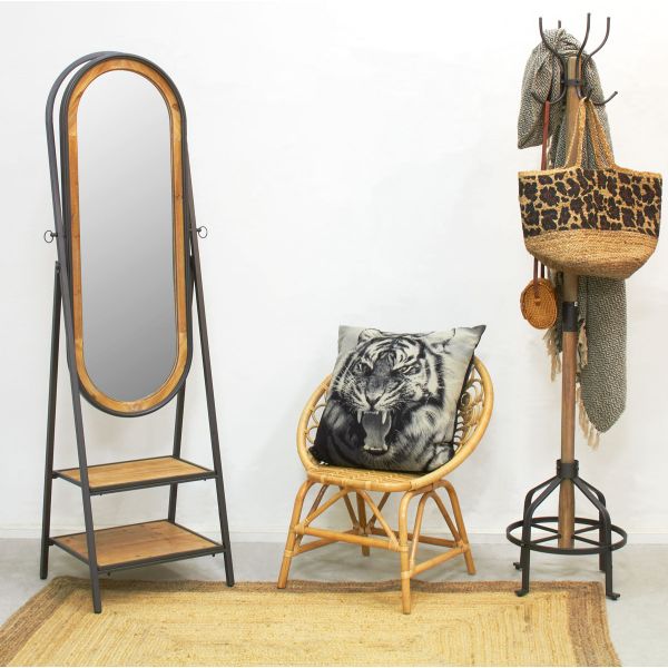 Psyché en pin et métal - AUBRY GASPARD