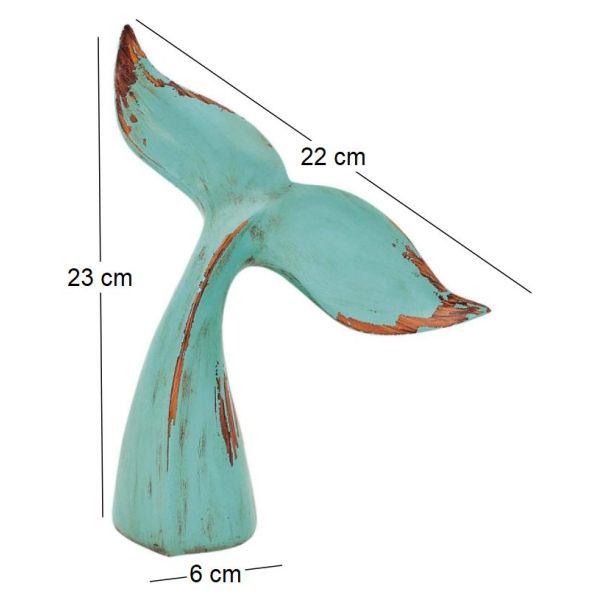 Queue de baleine en résine 22 x 23 cm - 6
