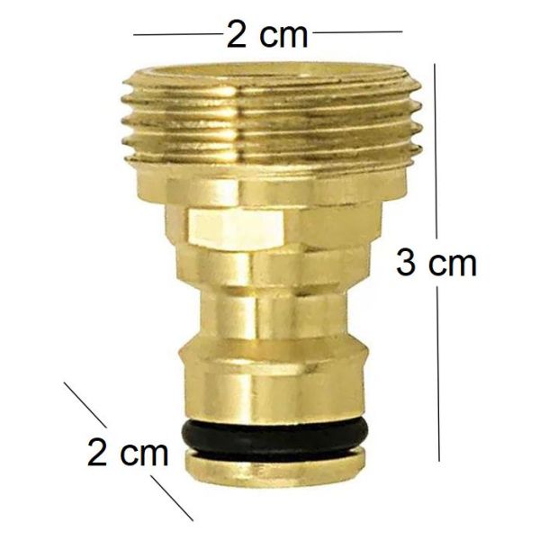 Raccord mâle automatique en laiton - BOT-0136