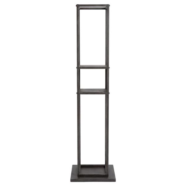 Range-bûches vertical en métal gris - 119