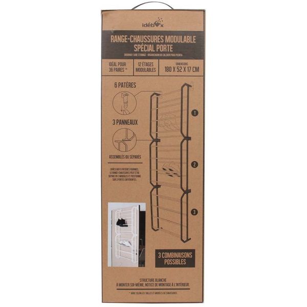 Range chaussures modulable spécial porte 36 paires - IDEBOX