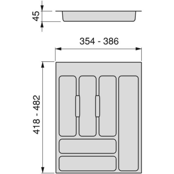 Range-couvert pour tiroir Optima Universal - EMU-0229